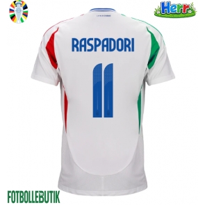 Italien Giacomo Raspadori #11 Bortatröja EM 2024 Kortärmad